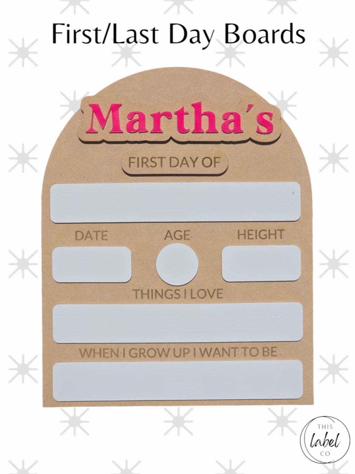 First/Last Day Boards | First Day Sign | Last Day Sign | Kids School Board | Kids Board