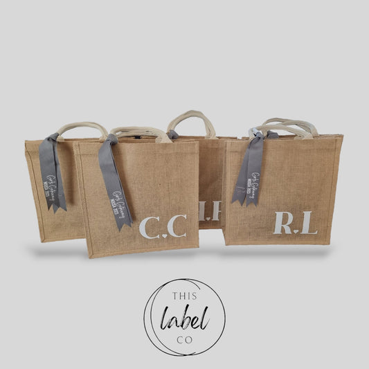 Personalised Jute Bag | Custom Bridal Party Gift Bag | Custom Birthday Bag | Stylish Eco Friendly Bag | Custom Gift Bag | Wedding Bag