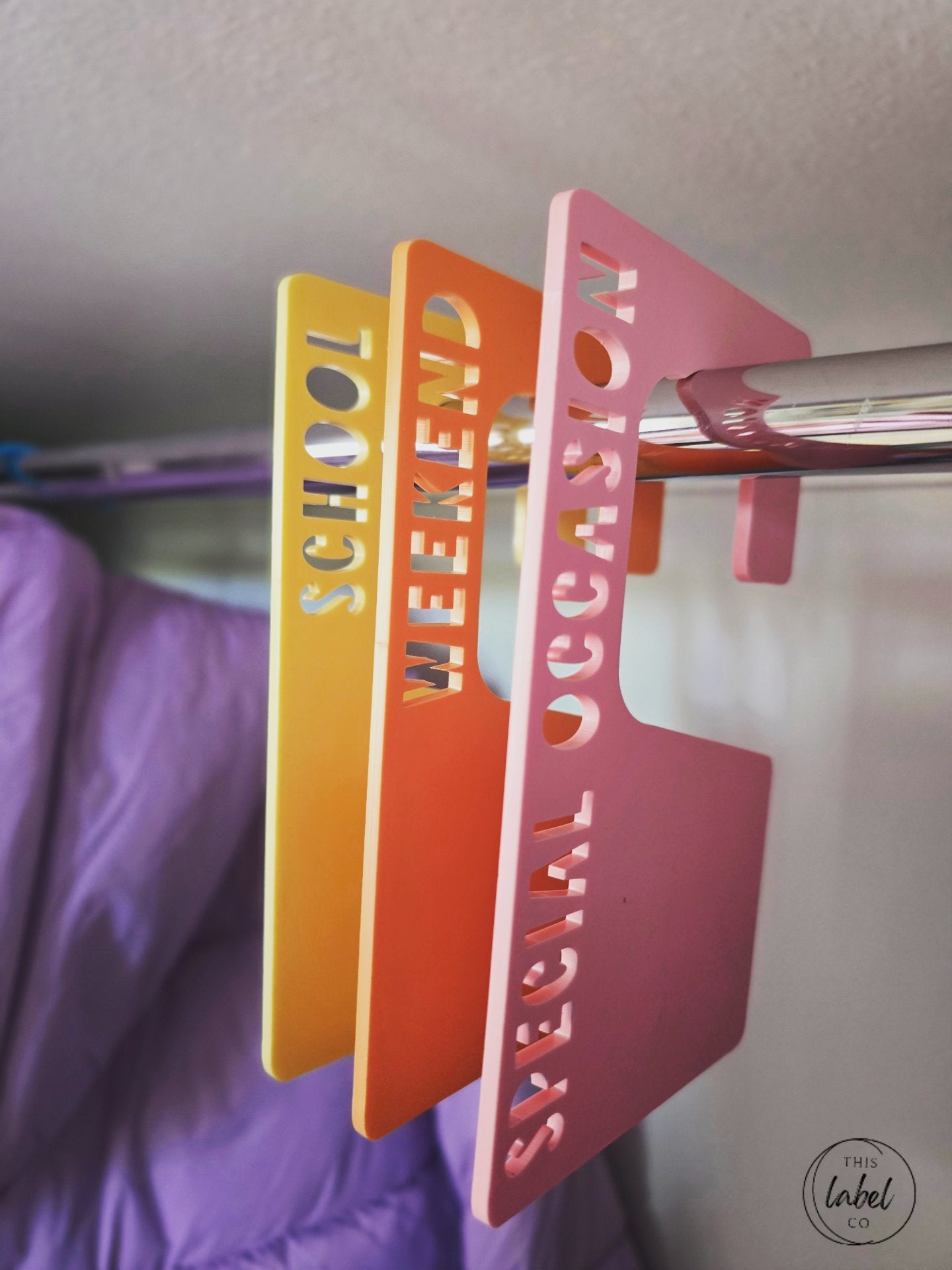 Custom Acrylic Clothing Dividers | Kids Closet Dividers | Adult Clothing Dividers | Closet Organisation | Wardrobe Organisation