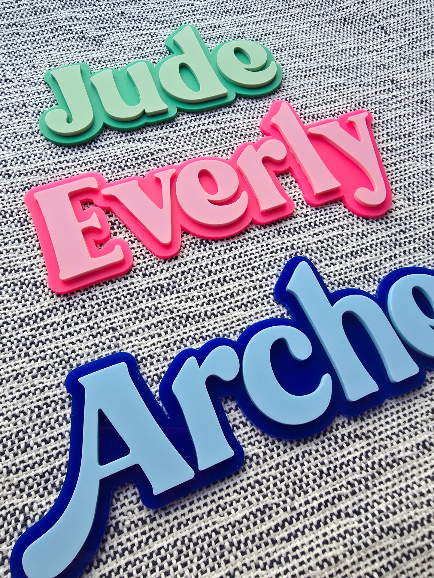 Double Layer Acrylic Name Sign