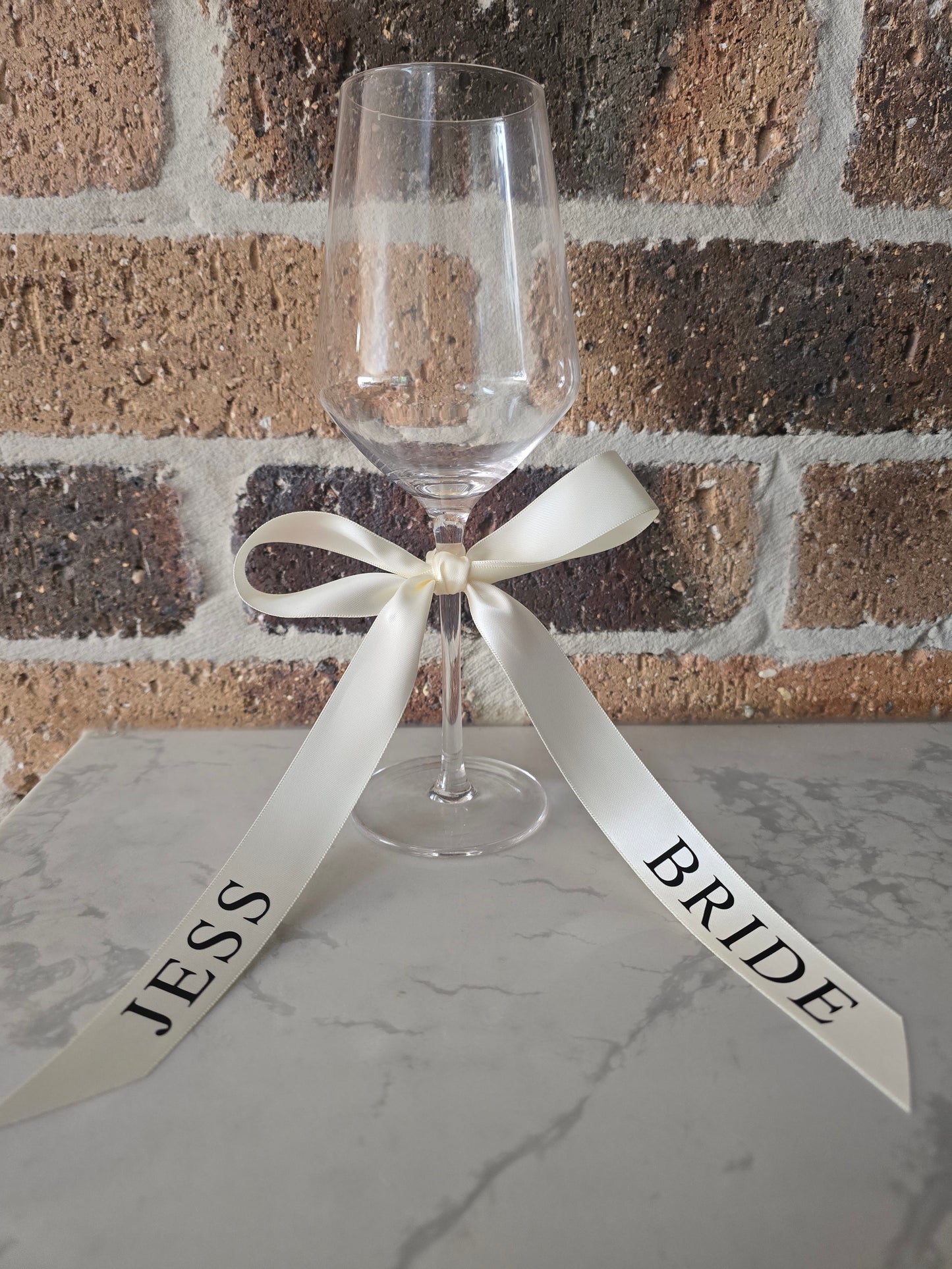 Personalized Satin Ribbon Name Tags | Custom Wine Glass Place Setting Bows