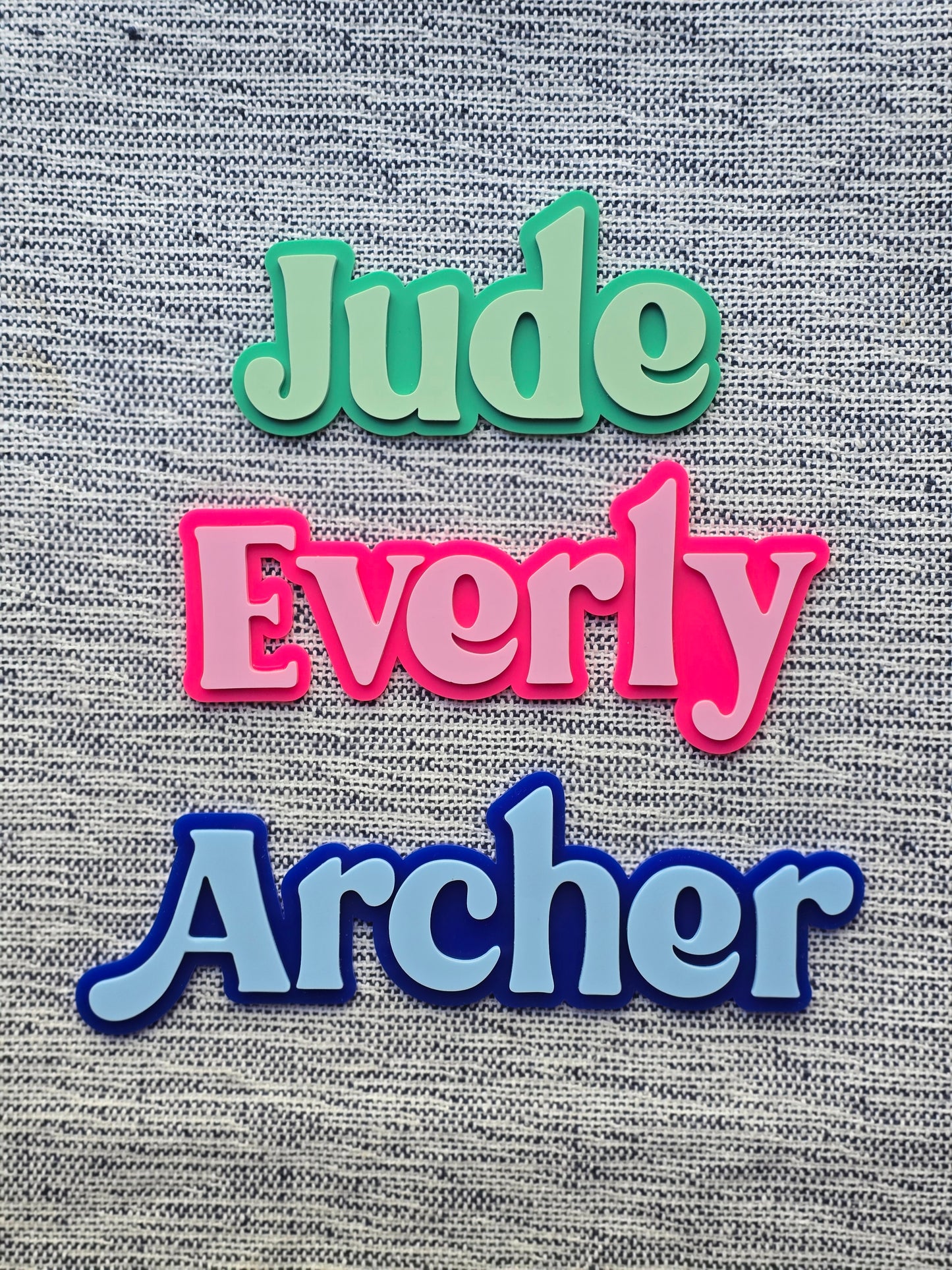 Double Layer Acrylic Name Sign