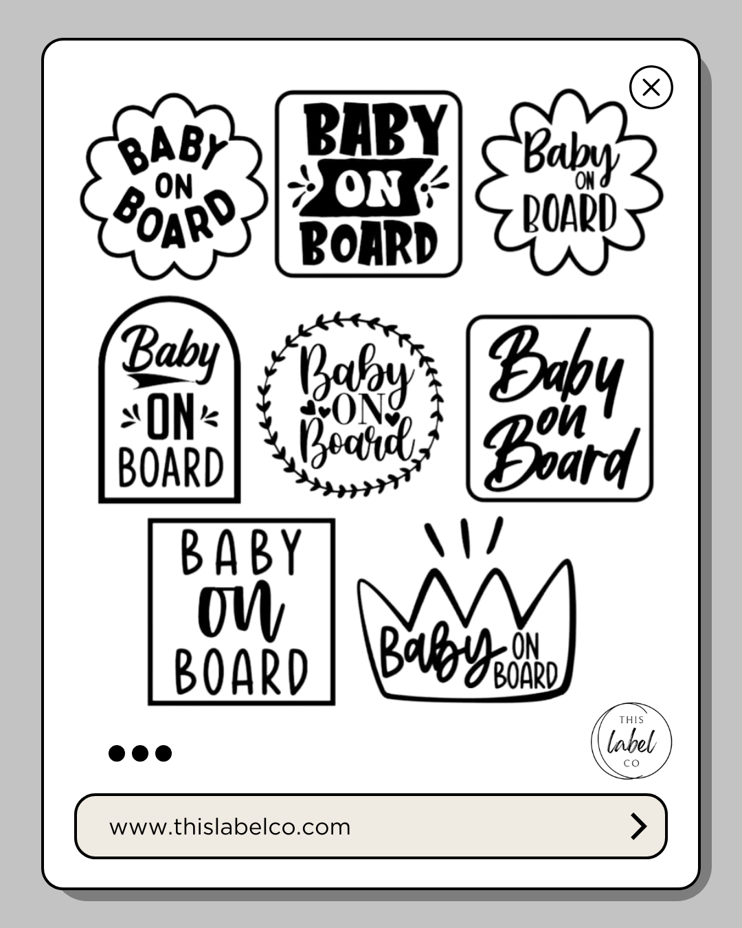 Baby On Board Decals